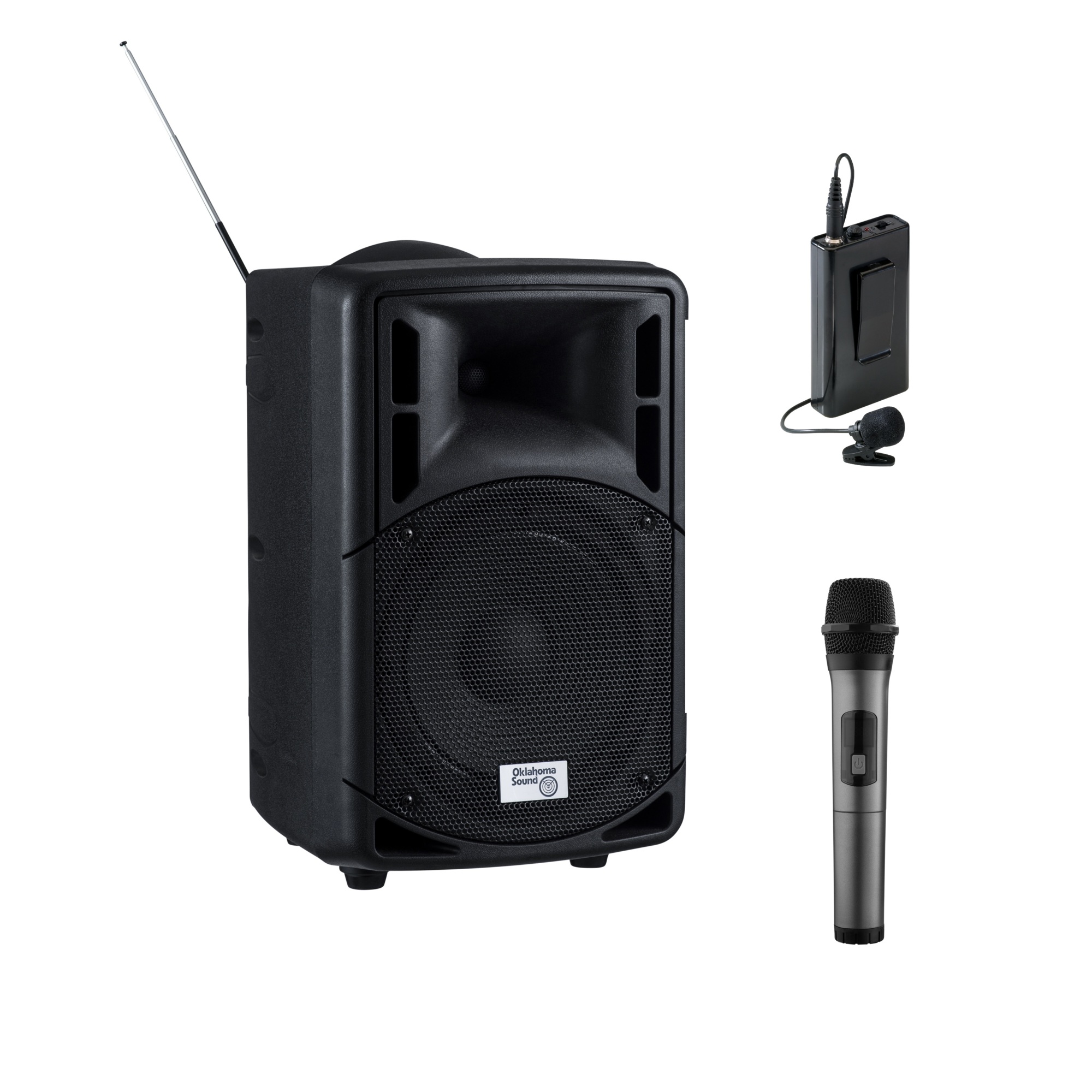 National Public Seating, 40 Watt PA System with Wireless Clip Mic, Range 100 ft, Watts 40 Model# PRA-8000/PRA8-6